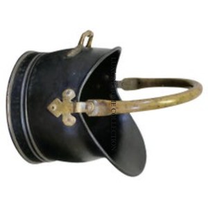 Classic farmhouse-style metal charcoal bucket with vintage-inspired etching perfect for rustic home and garden decor - Product Image 3