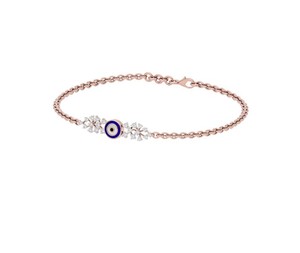 IGI Certified Lab Grown Round Brilliant Cut Diamond Charm Bracelet in 14K Yellow / White / Rose Gold - Product Image 1