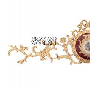 Cadre orné en laiton doré antique avec pièce maîtresse florale en porcelaine design de décoration murale de luxe fait main vintage - Product Image 4