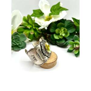 Tom Lewis Palomino Variscite & Sterling <b>Silver</b> Fashion <b>Cuff</b> <b>Bracelet</b> - Product Image 2