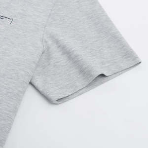 Polo ERKE para Hombre en Gris Jaspeado Claro, Cómodo, de Mezcla de Algodón, Transpirable, Tejido, Bordado, Sólido, ODM 11224203007-105 - Product Image 6