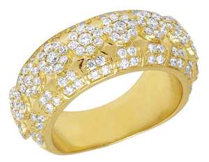 7.00กะรัตฮิปฮอป VVS เพชรโมอิสซาไนต์ทรงกลมตัดเพชรแหวนหมั้นสำหรับผู้ชาย925เงินสเตอร์ลิง - Product Image 1