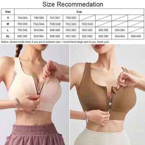 Nuage cacher avant fermeture éclair sport soutien-gorge femmes sous-vêtements Push Up Yoga haut court soutiens-gorge solide athlétique gilet Gym Fitness chemise vêtements de sport - Product Image 2