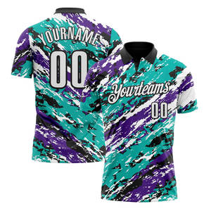 Camiseta Deportiva de Golf para Hombre, de Jersey de Spandex/Poliéster, Colorida, Sólida, con Logotipo Personalizado, Manga Corta, Transpirable, 180g, Transferencia Térmica - Product Image 4