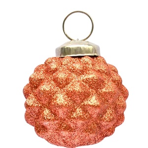 ลูกบอลคริสต์มาสแก้วลายนูนเมอร์คิวรีสุดหรู ขนาด 2 นิ้ว 3 นิ้ว มีสีให้เลือกตามสั่ง ของตกแต่งงานปาร์ตี้ จี้ประดับ - Product Image 3