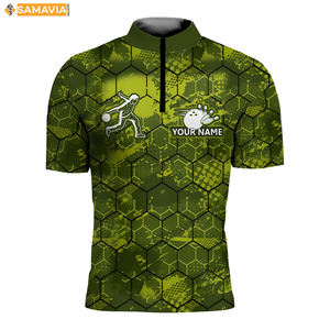 Chemises de bowling SAMAVIA Club Uniformes légers en polyester sublimé pour les événements de la ligue et de l'équipe USA - Product Image 2