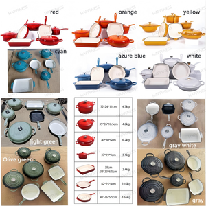 Casserole en <span class=keywords><strong>Fonte</strong></span> Émaillée de Cuisine pour Points de Vente d'Usine - Ensemble de Batterie de Cuisine en Promotion - Product Image 3