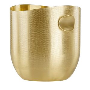 Seau à glace en acier inoxydable à double paroi, refroidisseur à vin en métal hautement isolé, impression de logo personnalisée, seau à glace de qualité supérieure, doré - Product Image 3