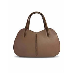 Structured <b>Handbag</b> in Genuine Dollaro and Suede Leather - Made in Italy - Art. 26126 - Product Image 1