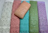Nouvelle collection de matériel de robe Net Cut Work Dupatta Fabric Disponible au prix de gros auprès d'un fournisseur indien