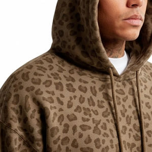 Sudadera con Capucha para Hombre, Estilo Nuevo, Cantidad al por Mayor, Peso Pesado, 2026, Nueva Moda, con Tu Propio Logotipo, Estampado de Leopardo, para Adultos - Product Image 4