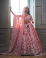Nouveau filet papillon lourd avec belle broderie fantaisie Doris séquence travail Lehenga Choli vêtements indiens et pakistanais pour la mariée