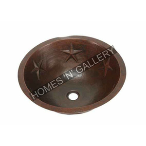 Fregadero de barra de anillo de unión redondo personalizado Fregadero de baño de cobre hecho a mano de doble pared Proveedor de fabricante personalizado oscuro de lujo - Product Image 3