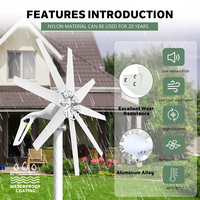 SMARAAD 1000W DDP Éolienne US Store SS-1KW 48V Système d'énergie éolienne et solaire horizontal pour usage domestique