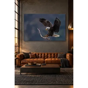 Impression sur toile d'un aigle chauve posant sur une branche sèche - Product Image 2