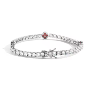 Luxury 4mm Brilliant Cut Moissanite <b>Tennis</b> Chain 10K Gold/925 <b>Silver</b> Plating Hip Hop Wedding Engagement Universal Fit Gifts - Product Image 2