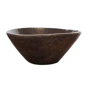Wood dough bowls rustic decorative tray hand carved large wood dough bowl for decor round wood bowl for home & kitchen dining