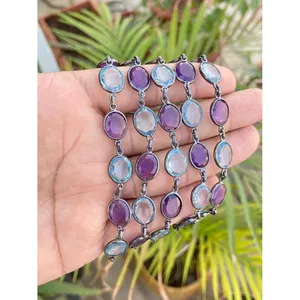925 <b>Silver</b> <b>Bracelet</b> with Amethyst & Blue Topaz Gift for Any Occasion - Product Image 2