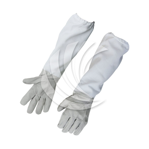 Durable Unisex Leather Beekeeping <b>Gloves</b> with <b>Mesh</b> Panels and Cotton Long Arm Protection for Adults - Product Image 4