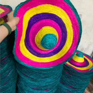 Sombrero de paja mexicano de ala grande, logotipo personalizado, marca, precio barato, al mejor precio, sombrero de paja mexicano de ala ancha multicolor - Product Image 2