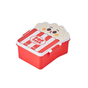Boîte à lunch amusante en forme de pop-corn pour enfants, boîte bento japonaise durable avec couvercle en plastique sans BPA, compartiment unique, récipient alimentaire chauffable - Product Image 4