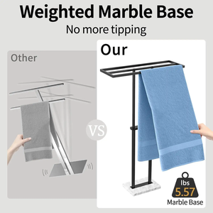 Porte-serviettes de bain et de cuisine en acier inoxydable à trois couches cintre mural supports et supports d'organisation de stockage de chaussures - Product Image 3