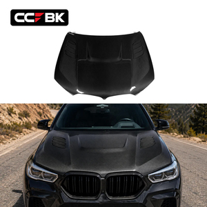 Pour <span class=keywords><strong>BMW</strong></span> X5 G05 F95 <span class=keywords><strong>X6</strong></span> G06 <span class=keywords><strong>F96</strong></span> 2018-2026 Capot Moteur Avant en Fibre de Carbone Sec Style JS 41007492375 - Product Image 1