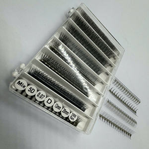 Extensiones de Pestañas al por Mayor, Longitud Mixta 3D-20D, Pestañas de Volumen en Tiras, Ultra Speed Fans, Súper Negras, Hechas a Mano, Curvatura CC/DD/M/L, Fácil Aplicación - Product Image 2