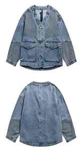 Chaqueta Vaquera de Mezclilla para Hombre, Diseño Nuevo 2024, Venta al por Mayor, Lisa, Manga Larga, Un Solo Botón, Estilo Vaquero, Oferta - Product Image 6