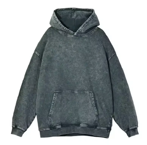 Quick Dry Breathable Acid <b>Wash</b> Hoodies 100% Cotton Logo High Quality Men Winter 2026 - Product Image 1