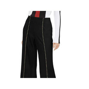 INC International Concepts Pantaloni Neri da Donna a Gamba Larga in Crêpe, Anti-Piega, con Borchie, Disponibili nelle Taglie Grandi e Petite - Product Image 3