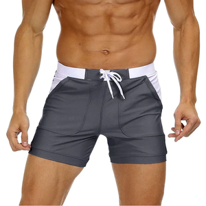 Shorts de bain pour hommes personnalisés OEM, faible MOQ, respirants, 100% polyester, imperméables, avec cordon de serrage - Product Image 6