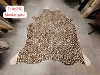 Tapis en cuir de vache tissé à la machine, fabriqué en Turquie, motif abstrait, poils moyens, résistant aux taches, pour usage domestique