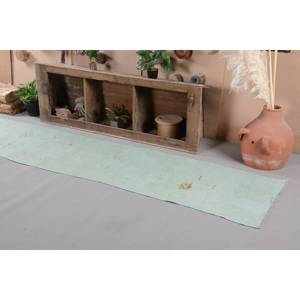 Tapis Vintage en Laine Turque 25x10.8ft Vert Patchwork Design Moderne pour Couloir et Chambre Support en Latex - Product Image 4