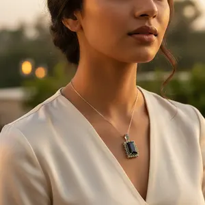 Colgante de Turquesa con Baño de Rodio en Oro Rosa para Mujer - Product Image 3