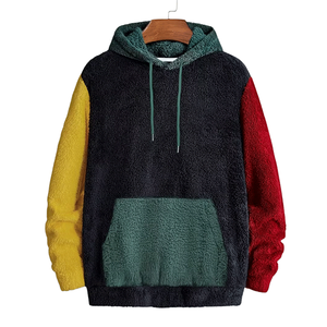 Wholesale Top Notch Oversized Casual <b>Sherpa</b> <b>Hoodie</b> Blank Pullover Solid Color Terry Streetwear Unisex Embroidered Hoodies - Product Image 3