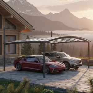 Abri de voiture en aluminium de précision avec panneaux en polycarbonate teinté, certifié CE, pare-soleil extérieur pour véhicule, garage - Product Image 6