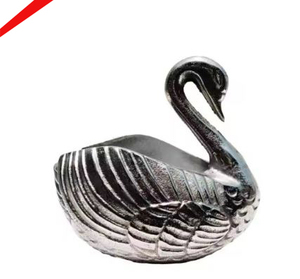 Tazón de Chocolate con Diseño de Cisne en Acabado Plateado de Calidad Premium 2026 para Hoteles y Restaurantes - Product Image 1