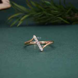 Bague en diamant clouté à 5 pierres naturelles rondes et brillantes en or jaune 18 carats pour des occasions spéciales et un usage quotidien - Product Image 4