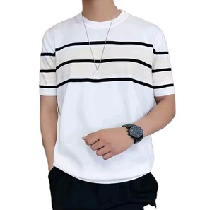 Camiseta Polo de Manga Corta para Hombre, Tejida, de Alta Calidad, Personalizada, con Rayas de Diferentes Colores, Diseño de Ropa de Punto para Hombre - Product Image 1