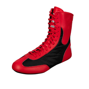 Chaussures de boxe en cuir rouge et noir personnalisées pour hommes, ensemble de haute qualité avec un design élégant et une semelle durable, chaussures formelles de haute qualité - Product Image 6