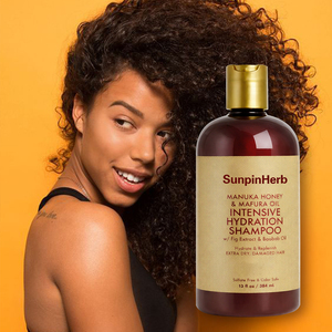 Champú Hidratante Intensivo con Miel de Manuka y Aceite de Mafura para Cabello Natural Seco, Quebradizo, Rizado y Encrespado - Product Image 1