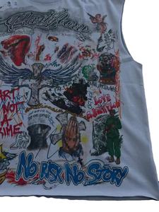 Camiseta de algodón 100% de fabricante, estilo oversize, corta, hip hop, con estampado de dibujos animados, para hombre, personalizada, streetwear, jersey de 260 gramos, impresión digital - Product Image 5