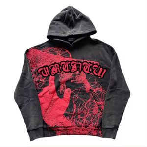 เสื้อฮู้ดแบบสวมหัวสไตล์วินเทจมีฮู้ดคุณภาพสูงแนวสตรีทเสื้อฮู้ดผู้ชาย - Product Image 5