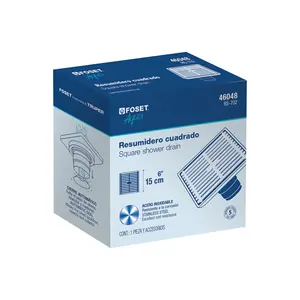 Caja de 4 Unidades de Drenaje Cuadradas de Acero Inoxidable Foset 6 'X 6' - Product Image 3