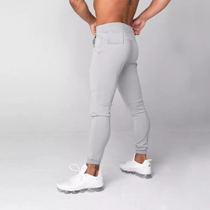 Pantalones de chándal cónicos deportivos baratos para hombre con panel de color personalizado pantalones de chándal grises ajustados tarifa al por mayor precio barato OEM - Product Image 3