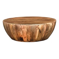 Table basse en bois de mangue pétrifié naturel et brun, meubles de salon antiques simples et nordiques à prix d'usine