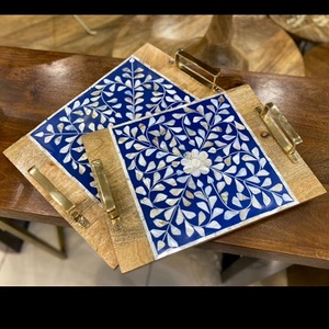 ถาดไม้ไผ่สำหรับเสิร์ฟอาหารจานหมุนสีไม้บีชแบบเรียบง่ายสีธรรมชาติ - Product Image 2