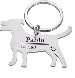 Étiquette de collier à suspendre avec logo en métal personnalisée et de qualité durable Étiquette de collier à suspendre en métal de marque gravée et écologique avec anneaux - Product Image 5