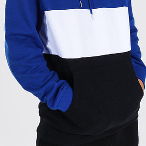 Sudadera con capucha de último diseño de bloque de Color de lana ligera para hombres 2025 nueva llegada Impresión de logotipo personalizado precio al por mayor de alta calidad - Product Image 4